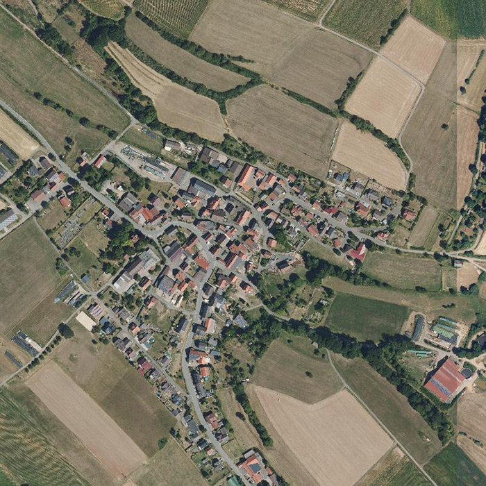 Schiffelbach aus der Vogelperspektive